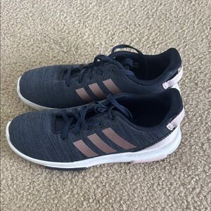 Adidas Blue and Pink Sneakers with Mesh Upper